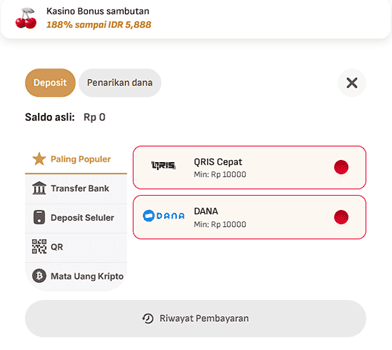 Tampilan kasir dan saldo LongFu88